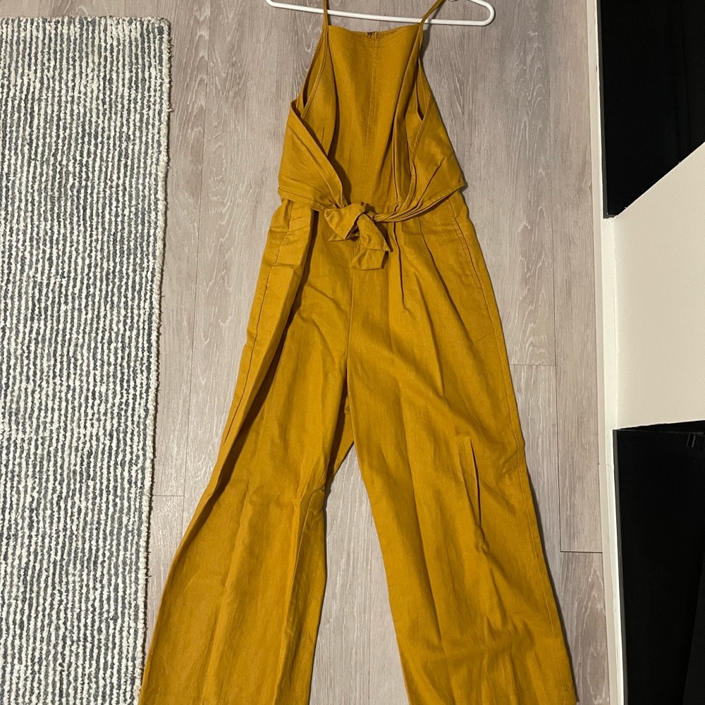 Golden mustard romper- Anthropology